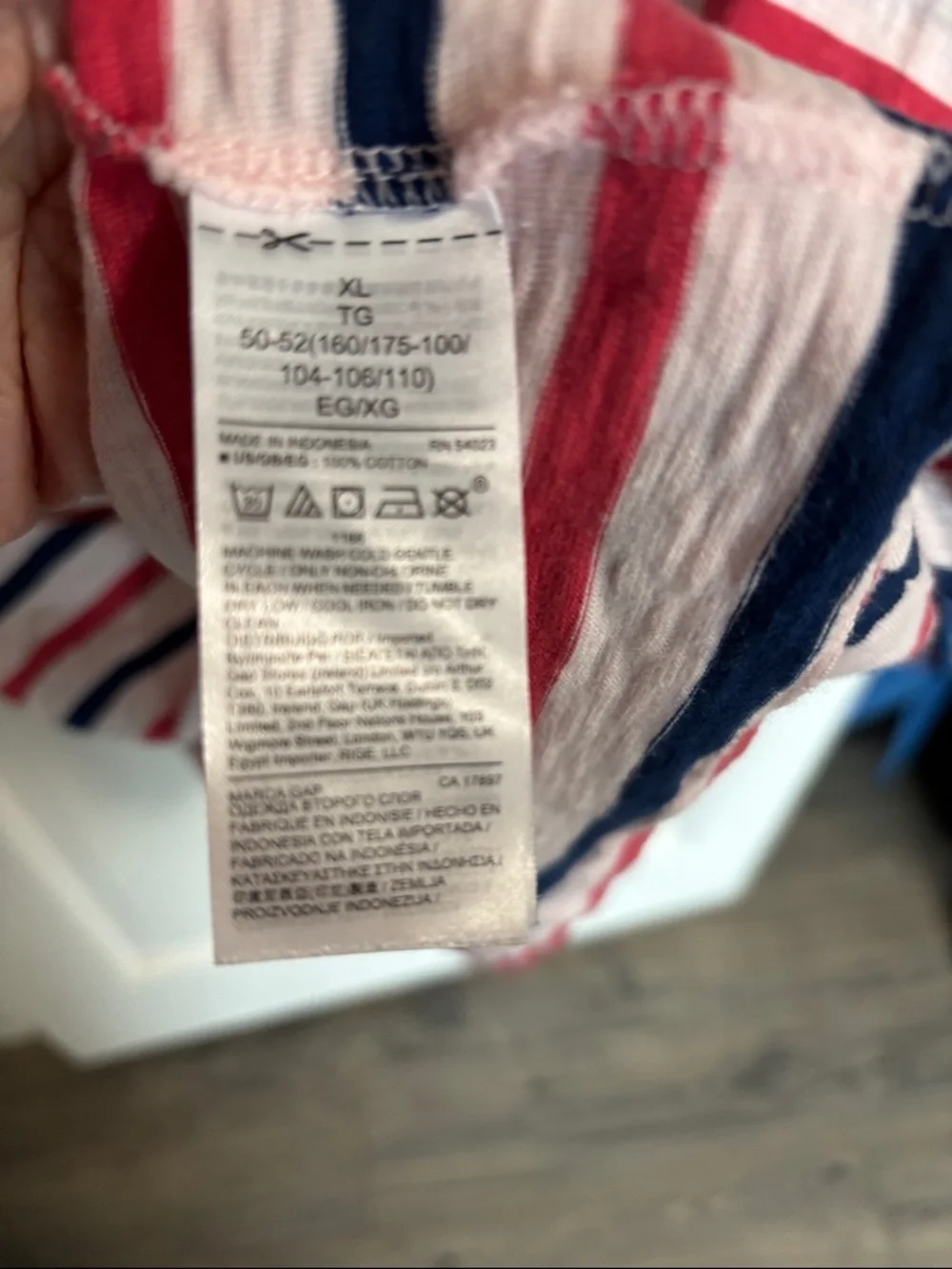 GAP women’s Short Sleeve Striped Knit Dress - Pink, Navy & White - Picture 4 of 7